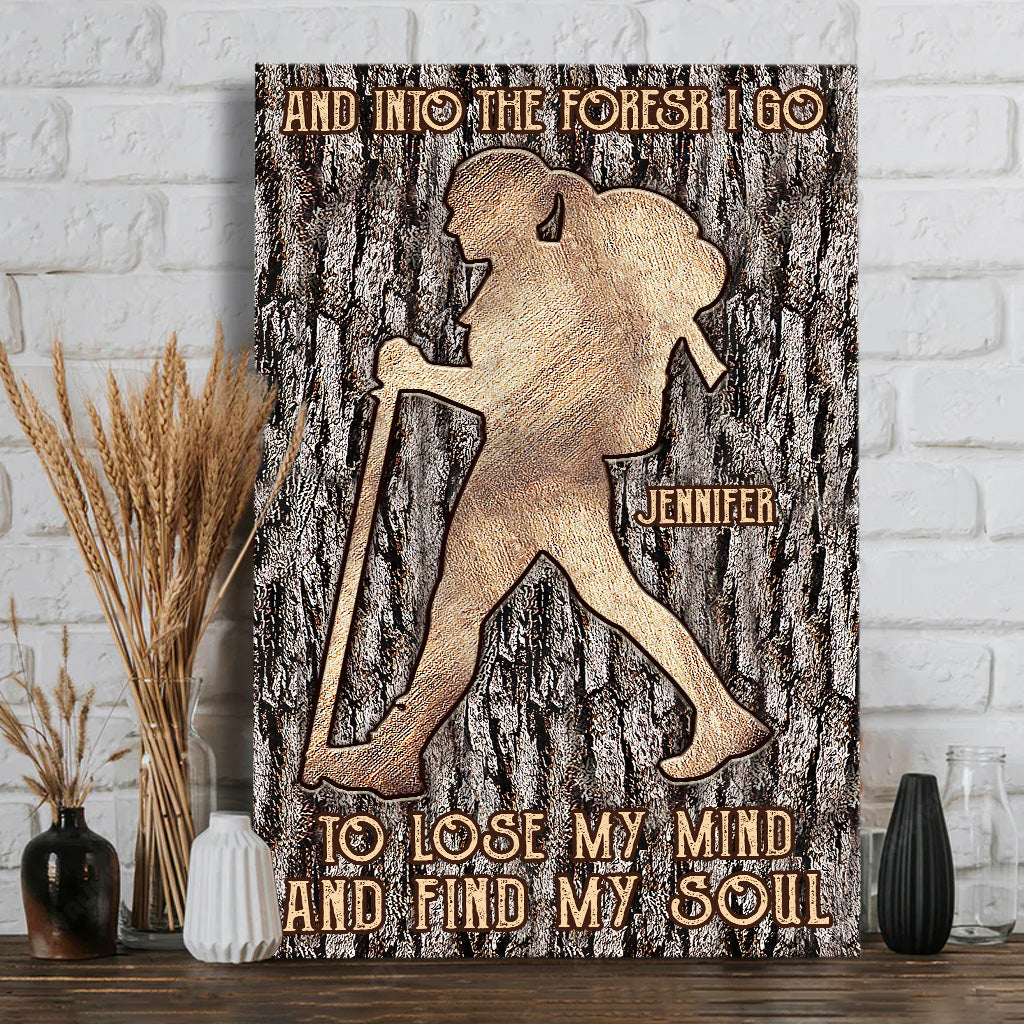 Into The Forest I Go - Personalized Hiking Canvas And Poster