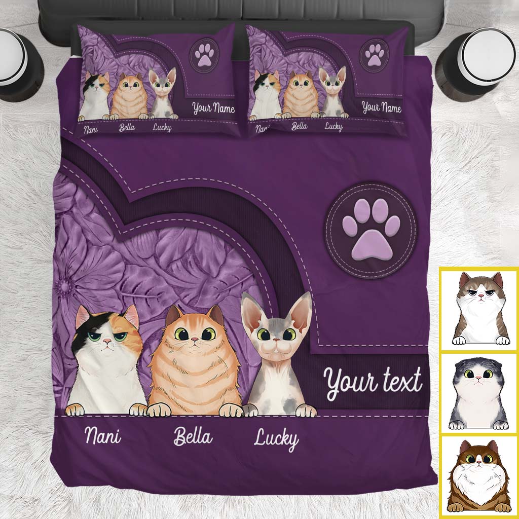 Life Is Better With Cats - Personalized Cat Bedding Set