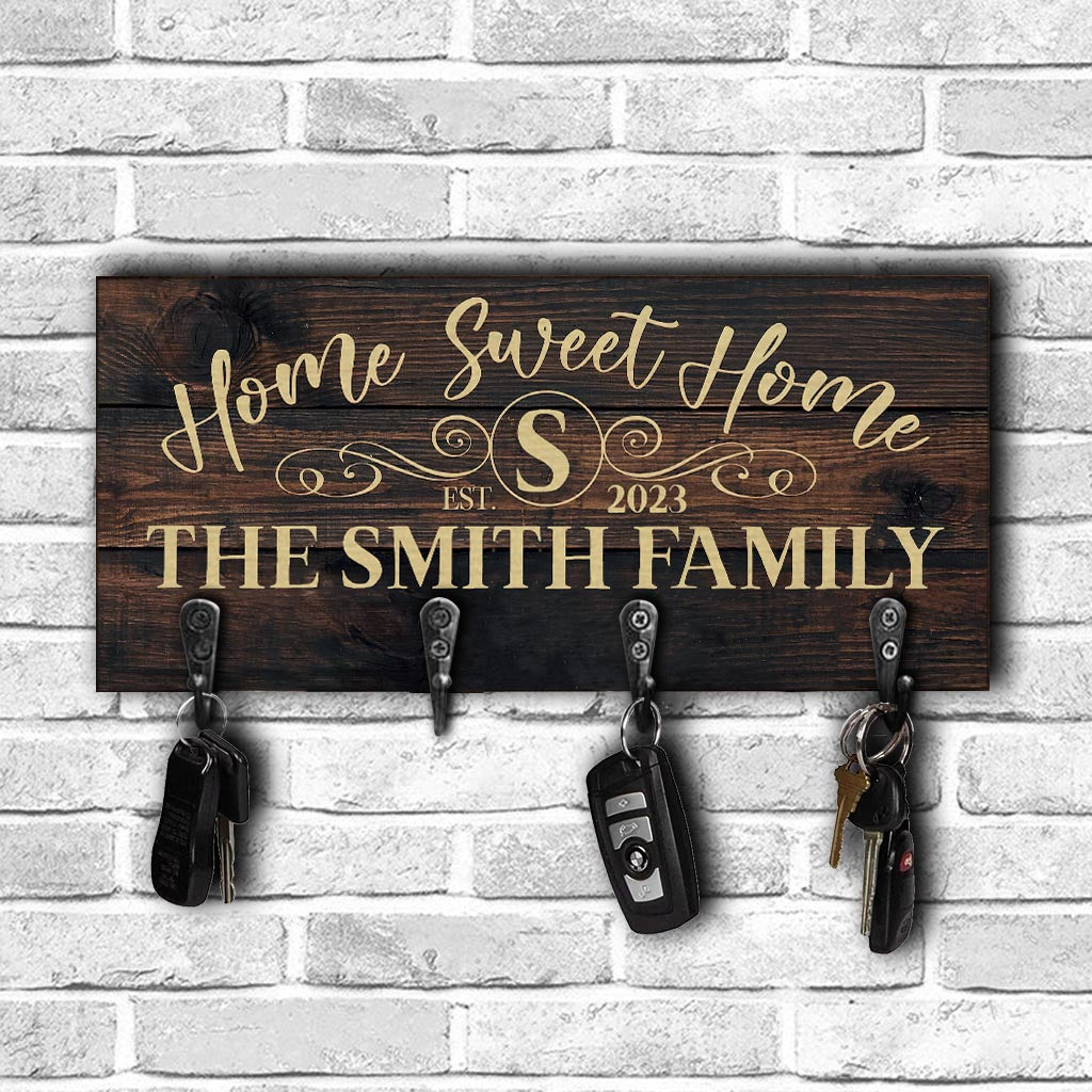 Home Sweet Home - Personalized Housewarming Key Rack