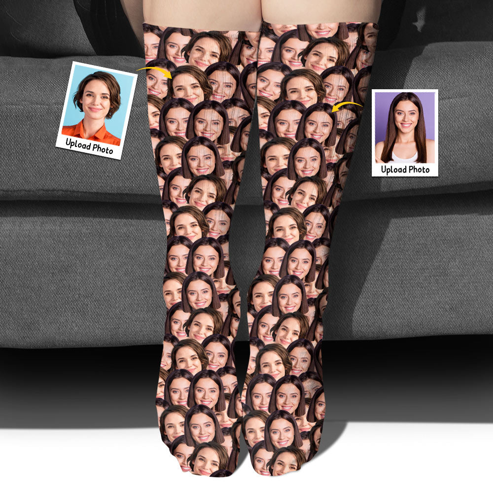 Customizable Printed Face - Personalized Bestie Socks