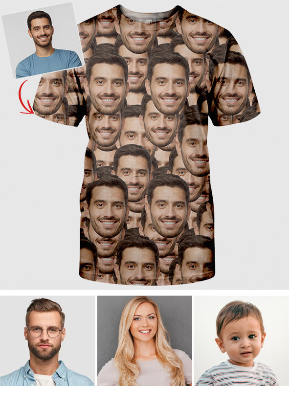 Custom Face Pattern - Personalized All Over Shirt