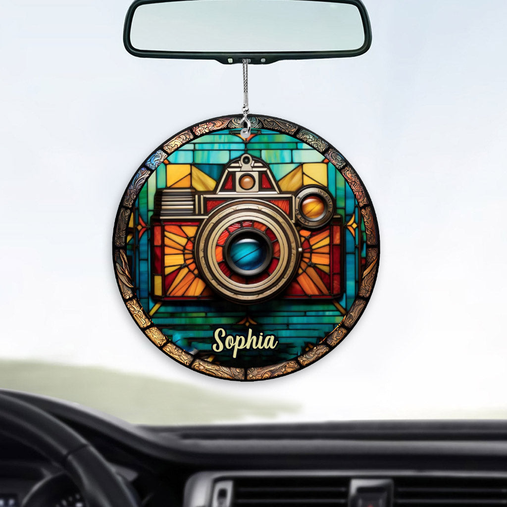 Discover Just A Girl Who Loves Photography - Personalized Photography Acrylic Car Hanger