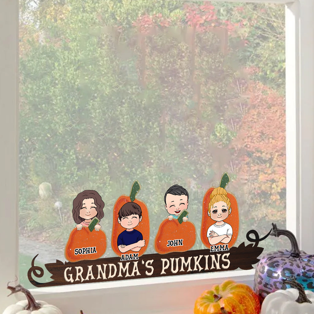 Grandma's Pumpkin - Personalized Grandma Decal Die Cut