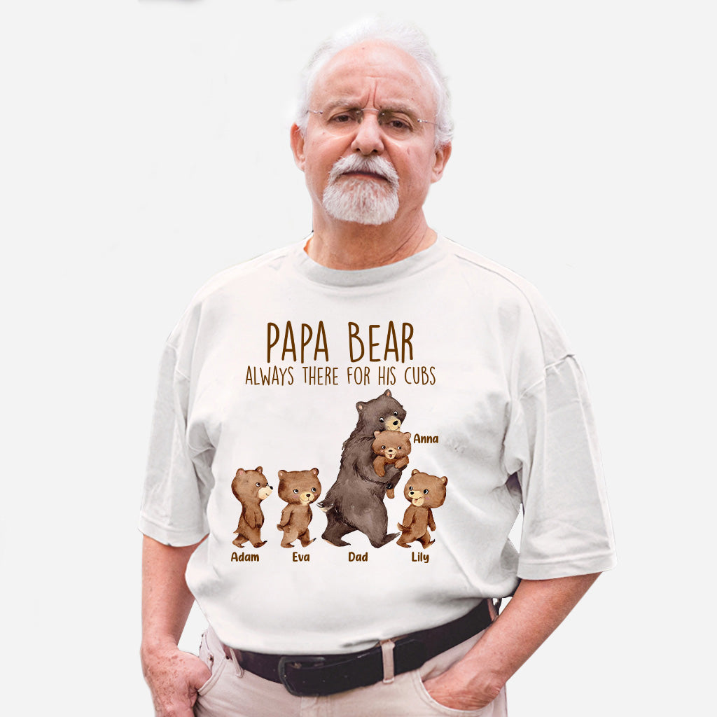 Papa Bear 4 Cubs Shirt Daddy Bear 4 Kids TShirt Papa 4 Kids T-Shirt