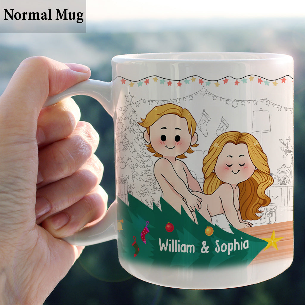 Together On The Naughty List - Personalized Couple Mug