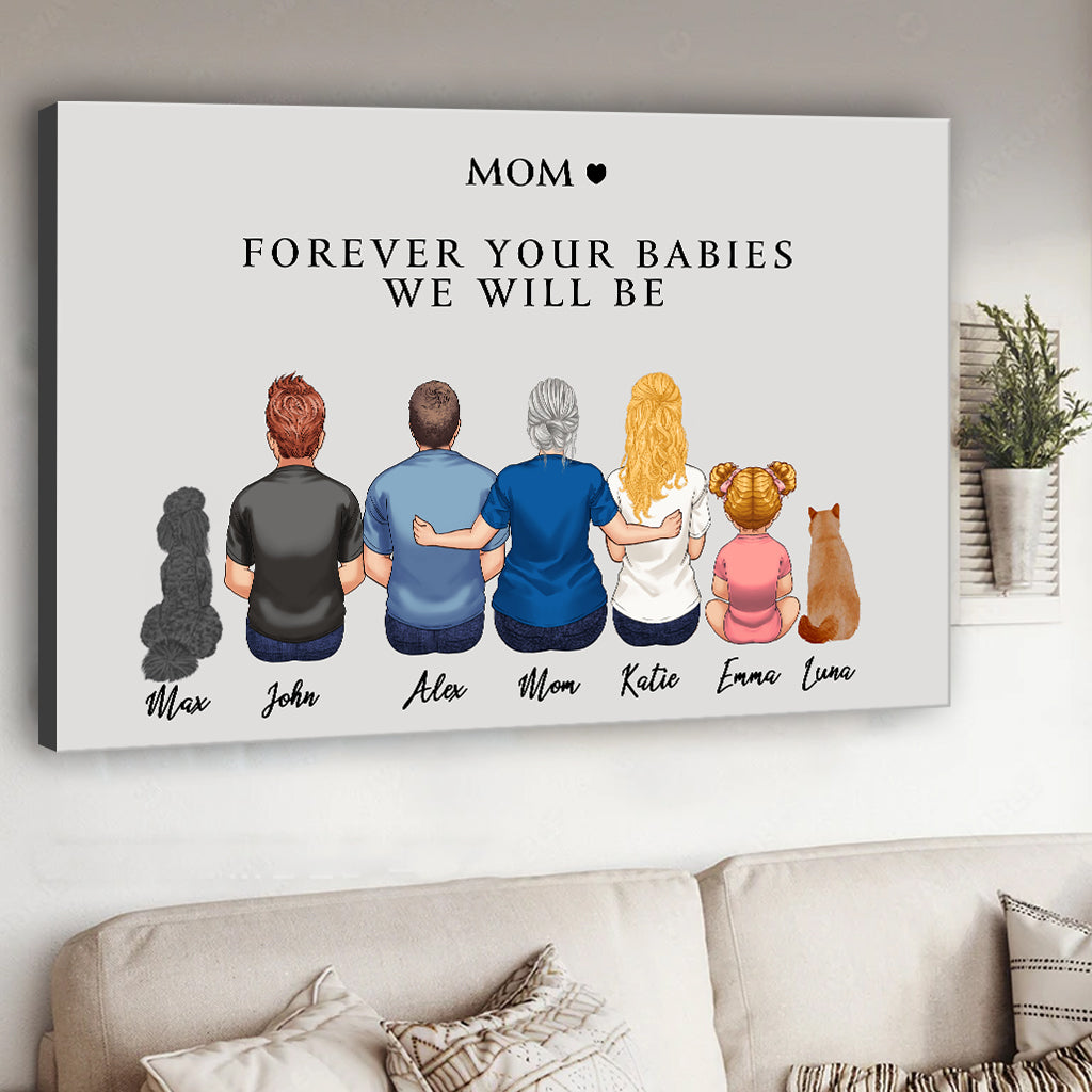 Forever Your Baby - Personalized Mother Canvas And Poster