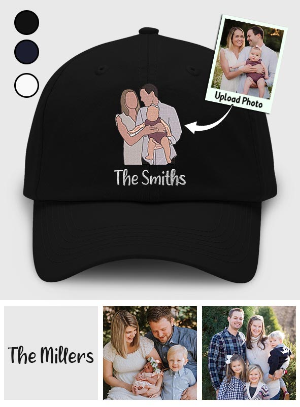 Custom 2D Photo - Personalized Family Embroidered Classic Cap