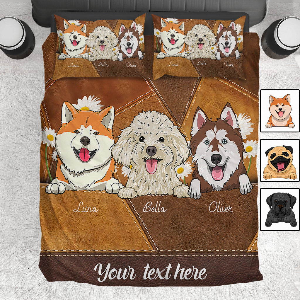 Life Is Better With Dogs - Personalized Dog Bedding Set