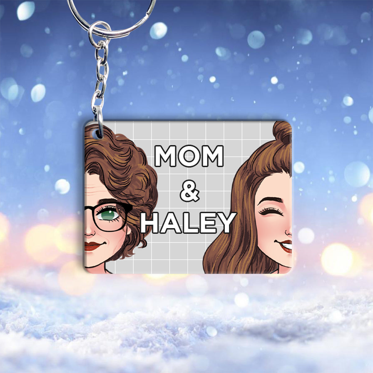 Turning Into My Mom Dad Like Mother Father Like Daughter Son - Personalized Mother Keychain (Printed On Both Sides)
