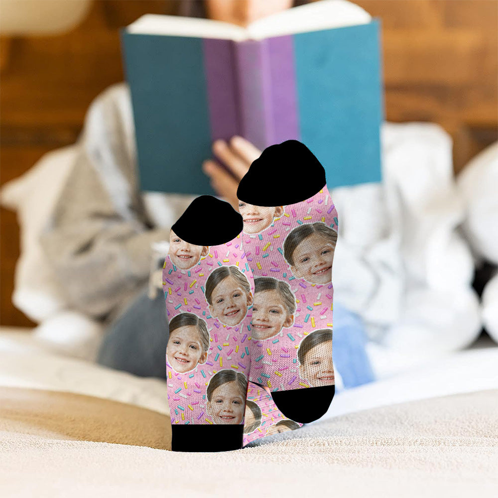 Custom Face Sweet Candy - Personalized Daughter Socks