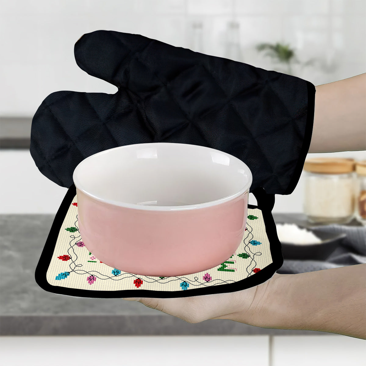 I Just Want To Bake And Watch Christmas Movies - Personalized Baking Oven Mitts & Pot Holder Set