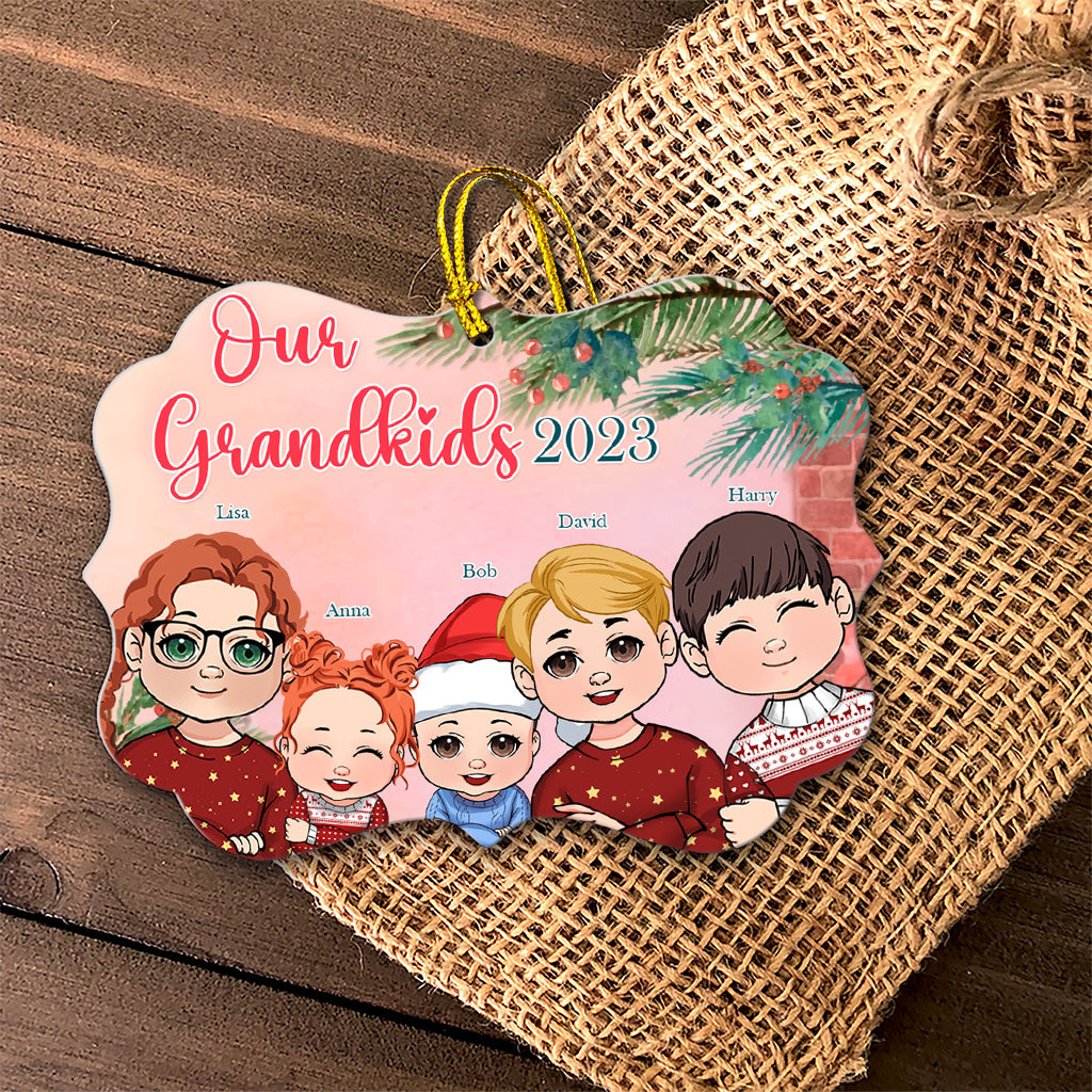 My Grandkids 2023 - Personalized Grandma Aluminium Ornament