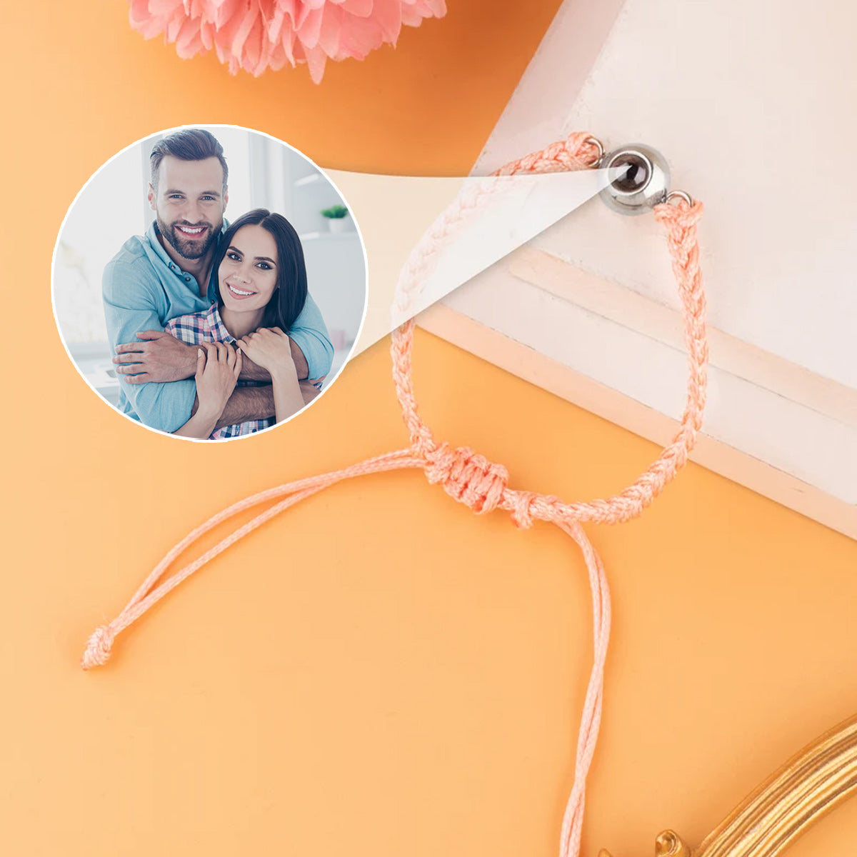 Custom Projection Bracelet - Personalized Couple