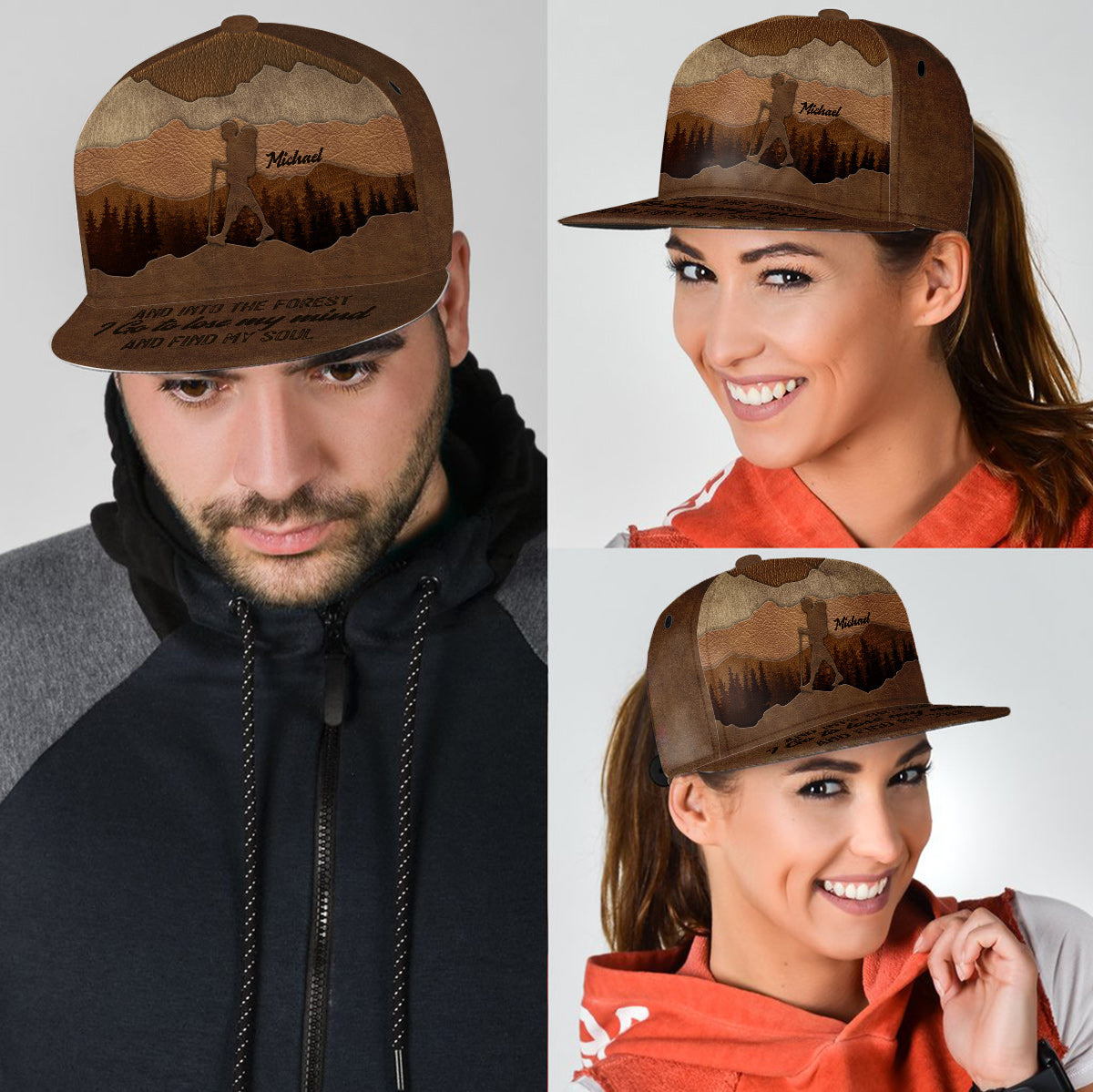 And Into The Forest I Go - Personalized Hiking Snapback