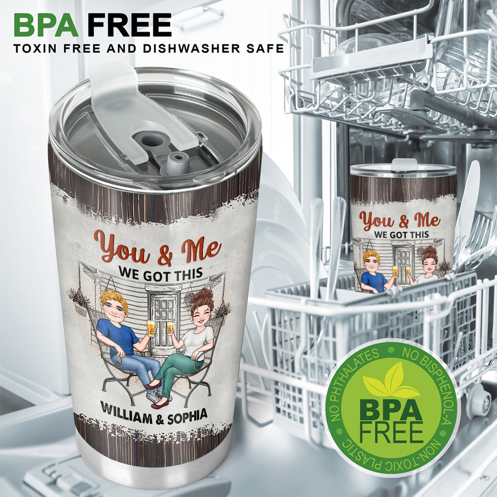 Congrats On Being My Husband - Personalized Husband And Wife Tumbler