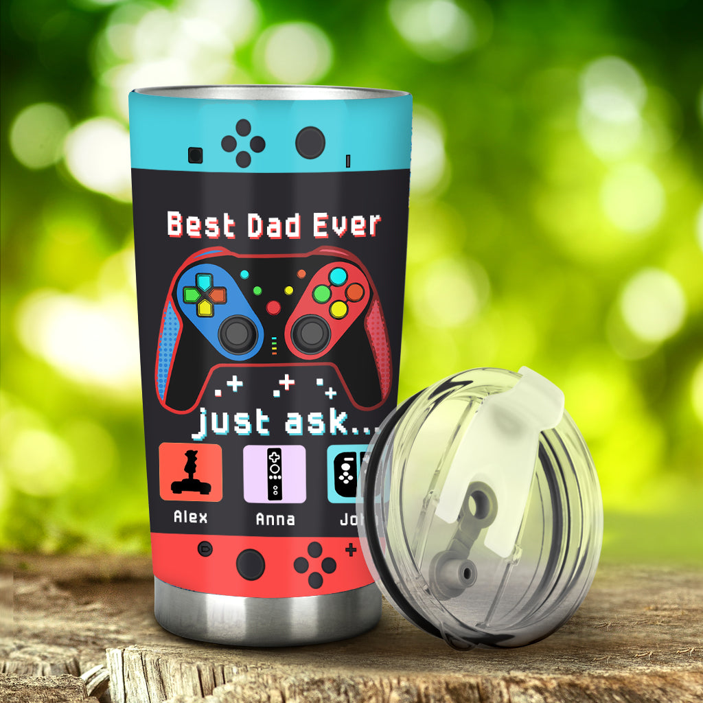 Gamer Dad Like A Regular Dad But Way Cooler - Video Game gift for dad, Gamer - Personalized Tumbler