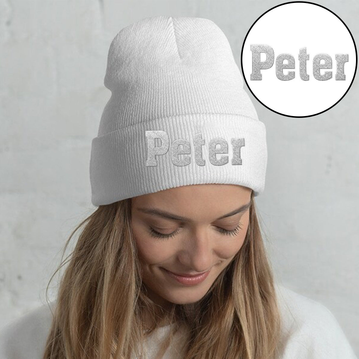 Custom Name - Personalized Kid Embroidered Beanie