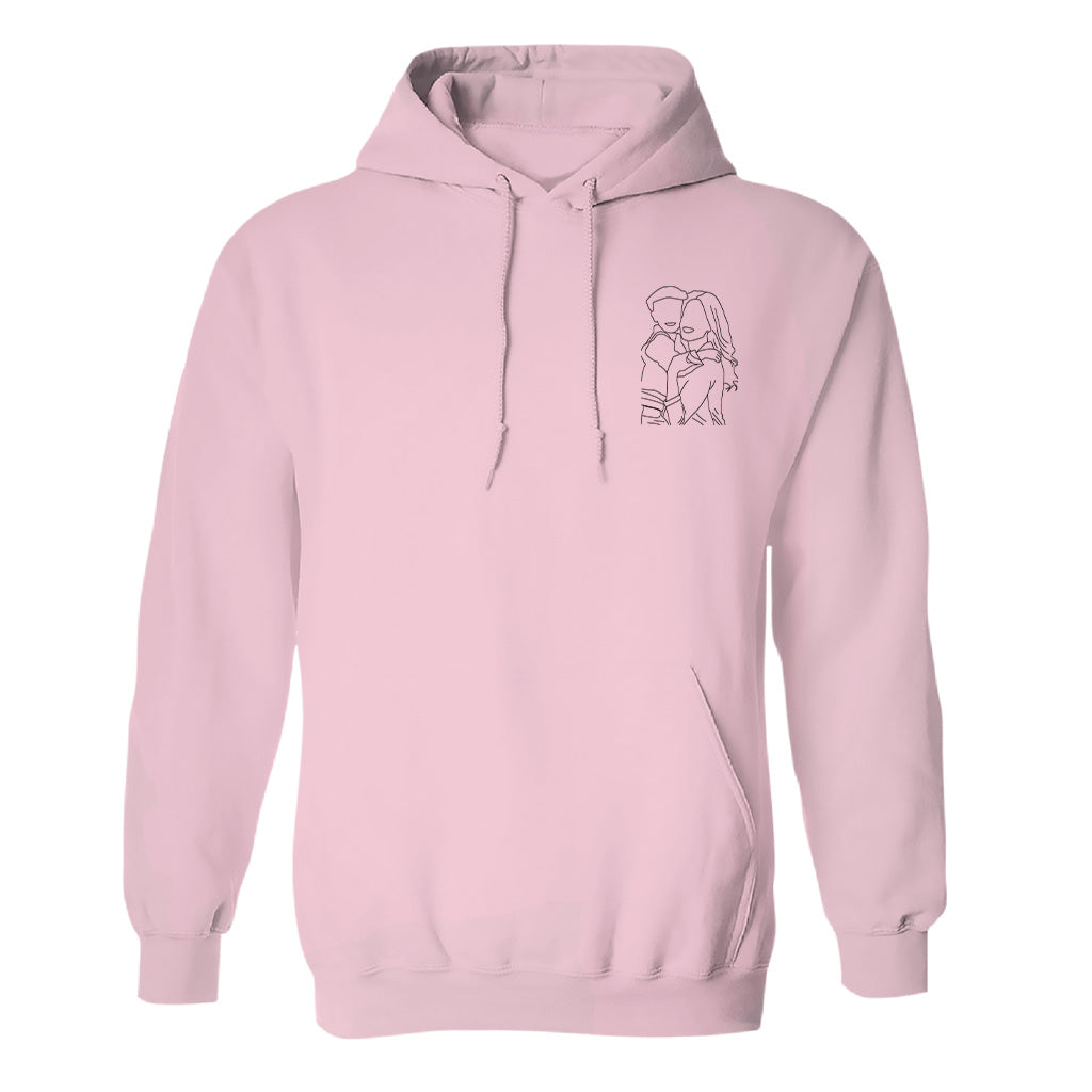 Custom Line Art - Personalized Mother Embroidered Hoodie