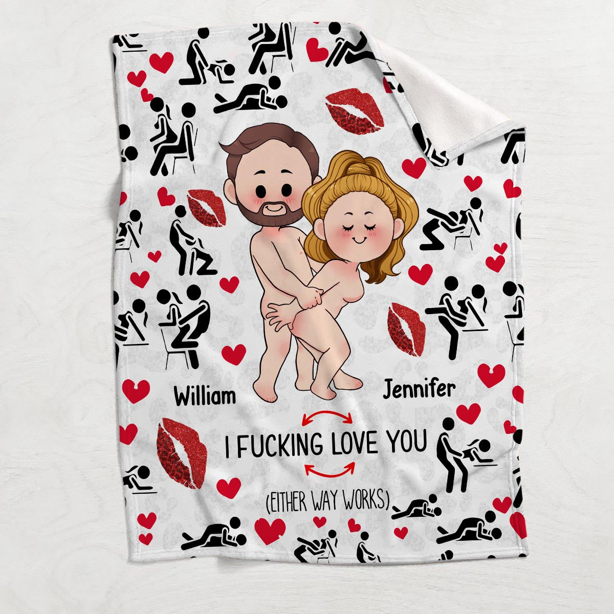 I Love You - Personalized Couple Blanket