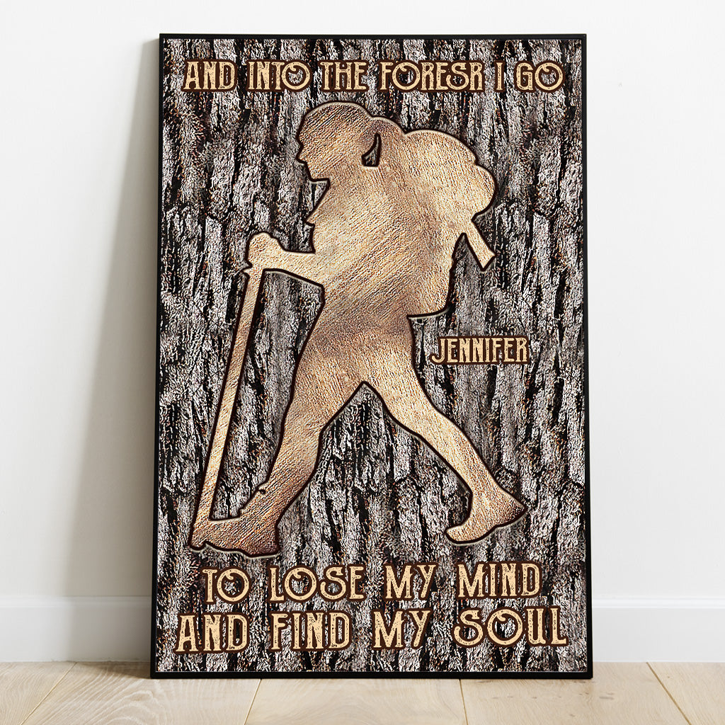 Into The Forest I Go - Personalized Hiking Canvas And Poster