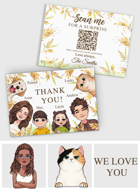 We Love You - Personalized QR Greeting Card