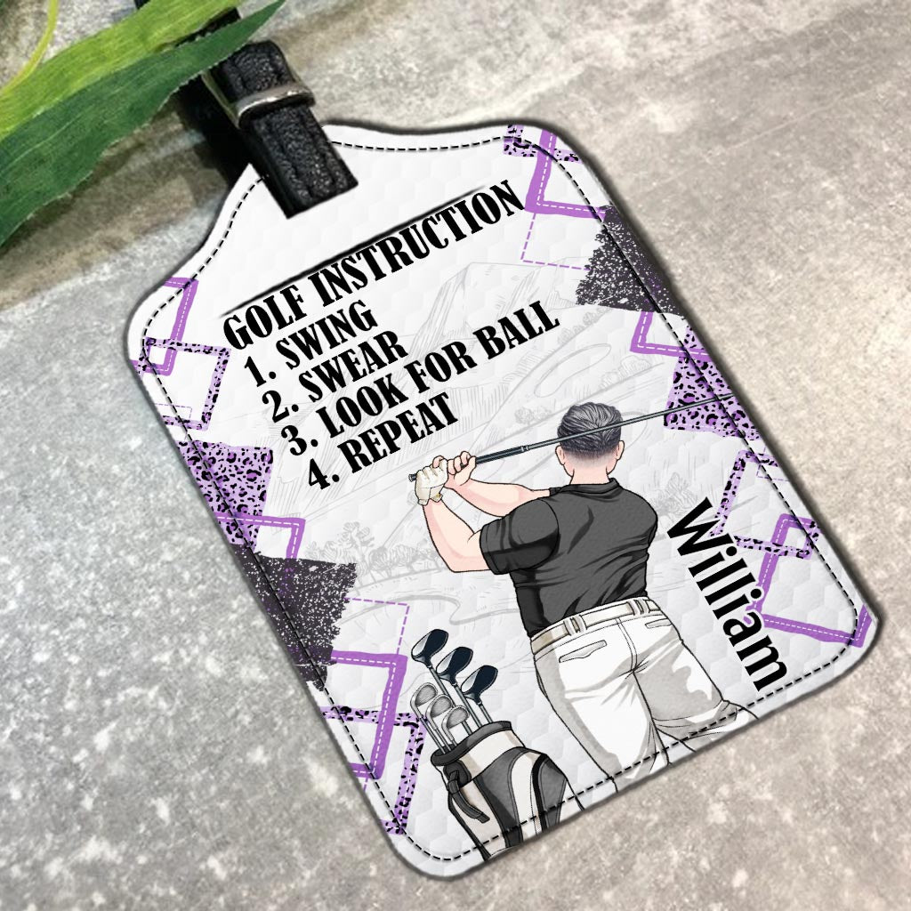 Just a girl - Personalized Golf Leather Luggage Tag