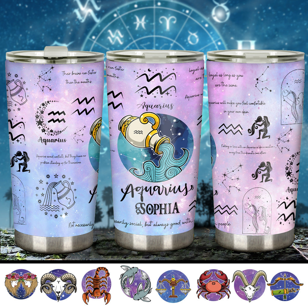 Zodiac Sign Tumbler - Personalized Tumbler