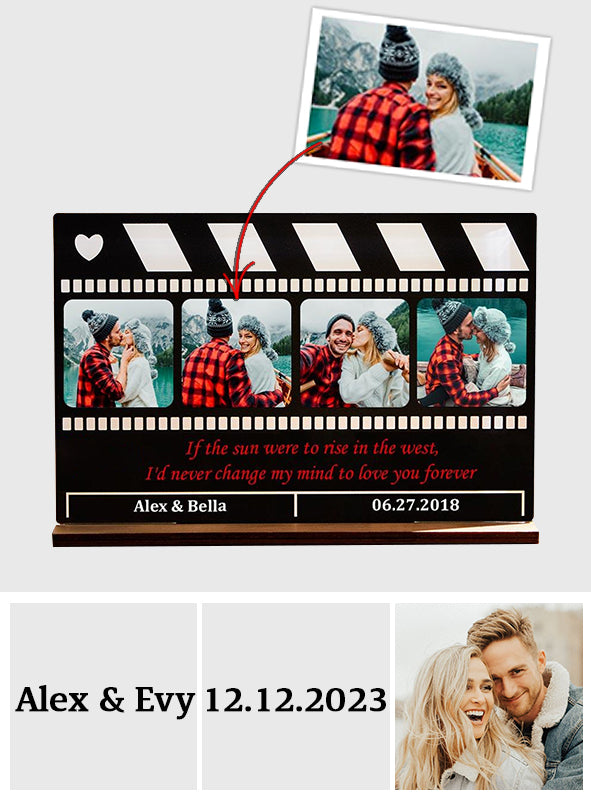 Creative Clapperboard - Personalized Couple 1 Layered Big Freestanding