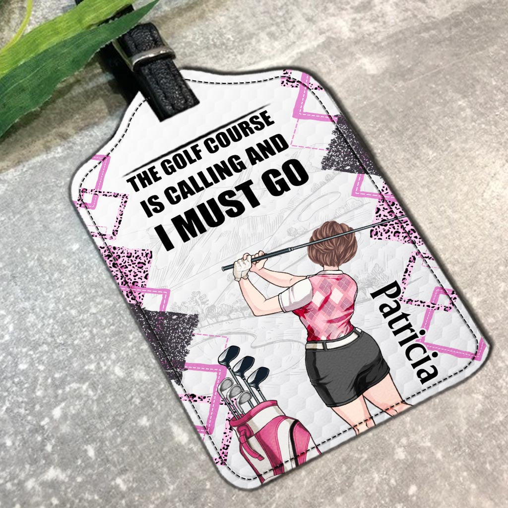 Just a girl - Personalized Golf Leather Luggage Tag