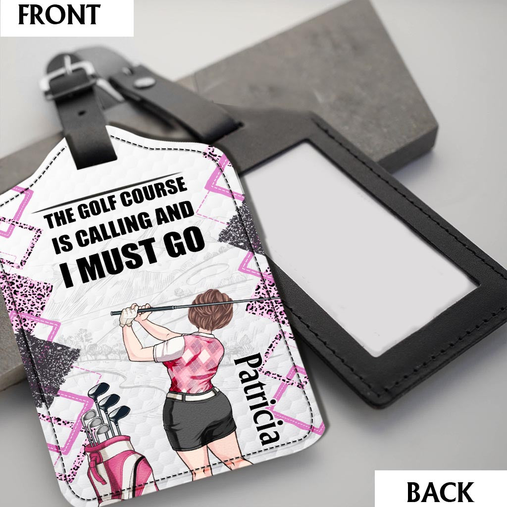 Just a girl - Personalized Golf Leather Luggage Tag