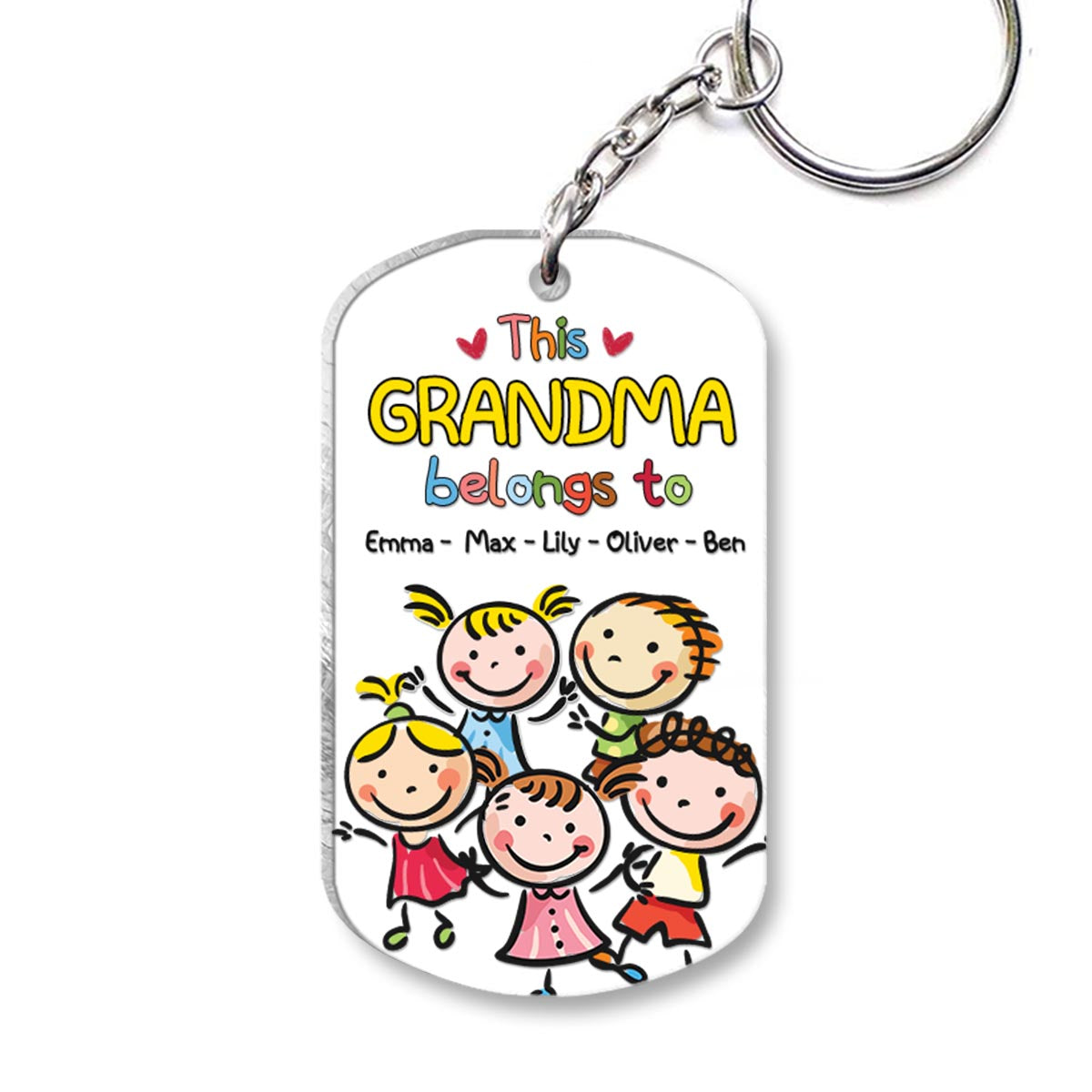 Disover This Grandpa Belongs To -  Personalized One-sided Keychain