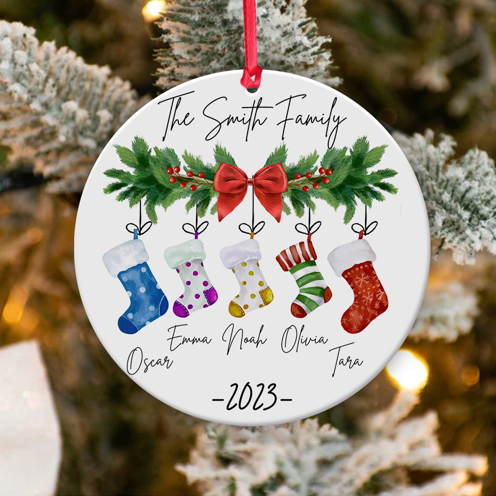 Stocking Family - Personalized Family Ornament