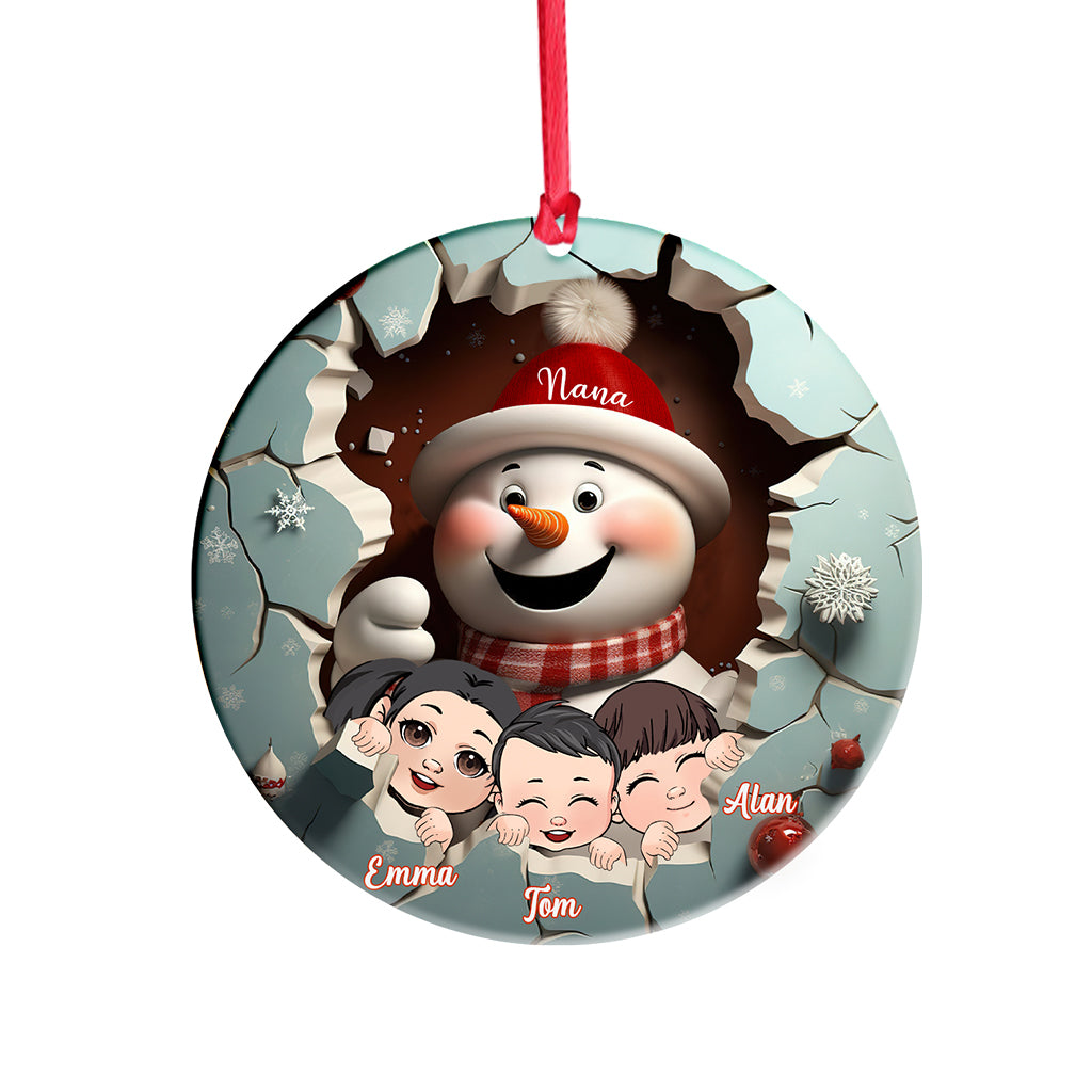 Snowman Grandma/ Nana/ Mimi/ Gigi... - Personalized Grandma Ornament