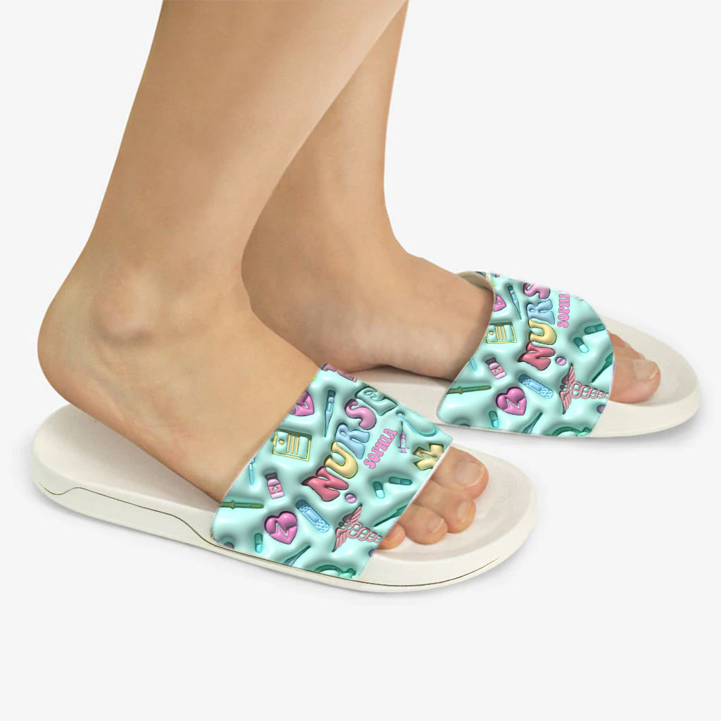 Nurse Life - Personalized Nurse Slide Sandals