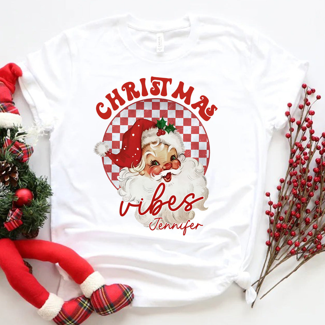 Christmas Vibes - Personalized Christmas T-shirt And Hoodie