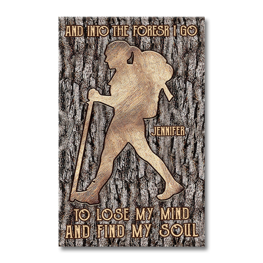 Into The Forest I Go - Personalized Hiking Canvas And Poster