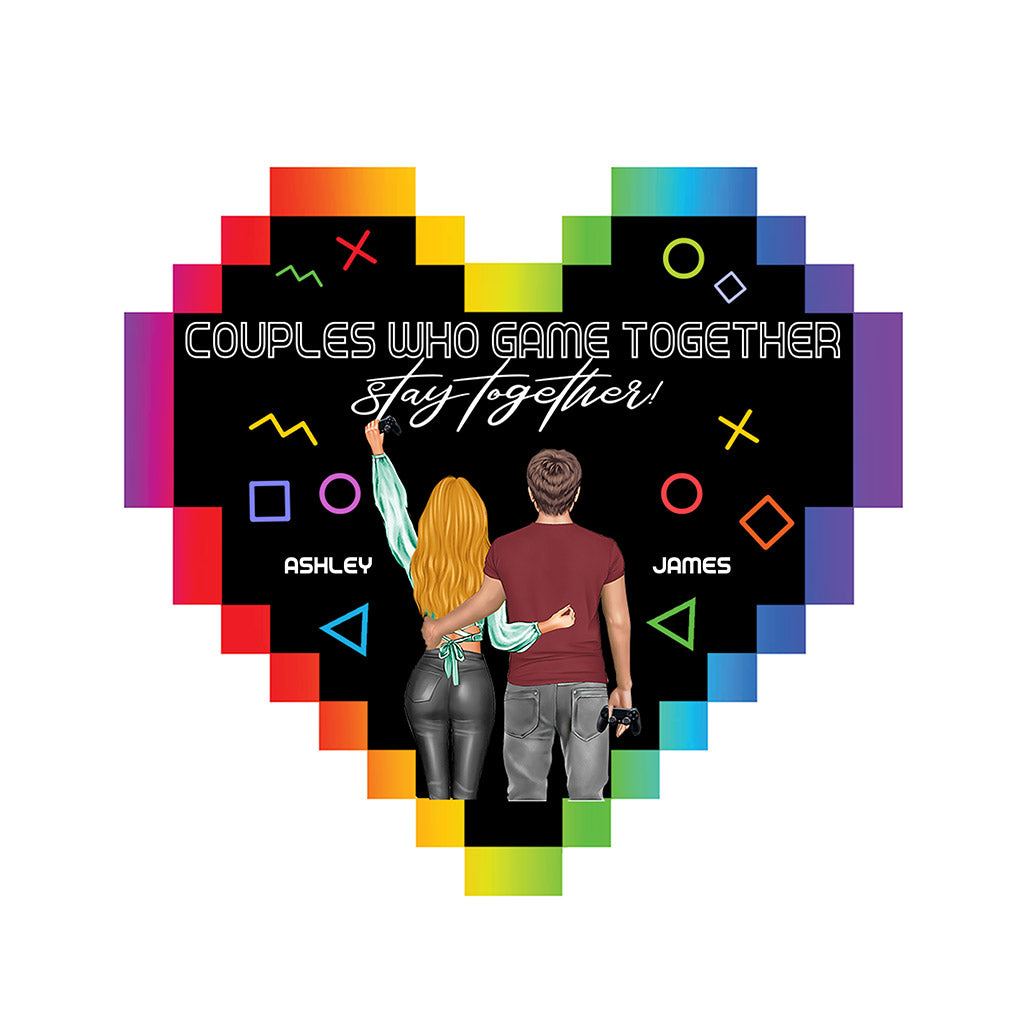 Couples Who Game Together Stay Together - Personalized Video Game Shaped Doormat