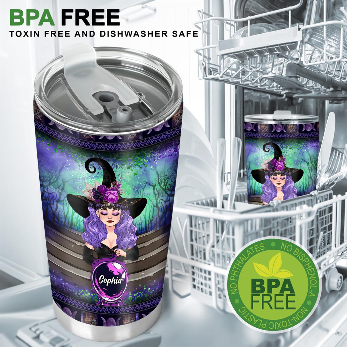 My Crystal Ball Says You're Full Of Sh*t - Personalized Witch Tumbler
