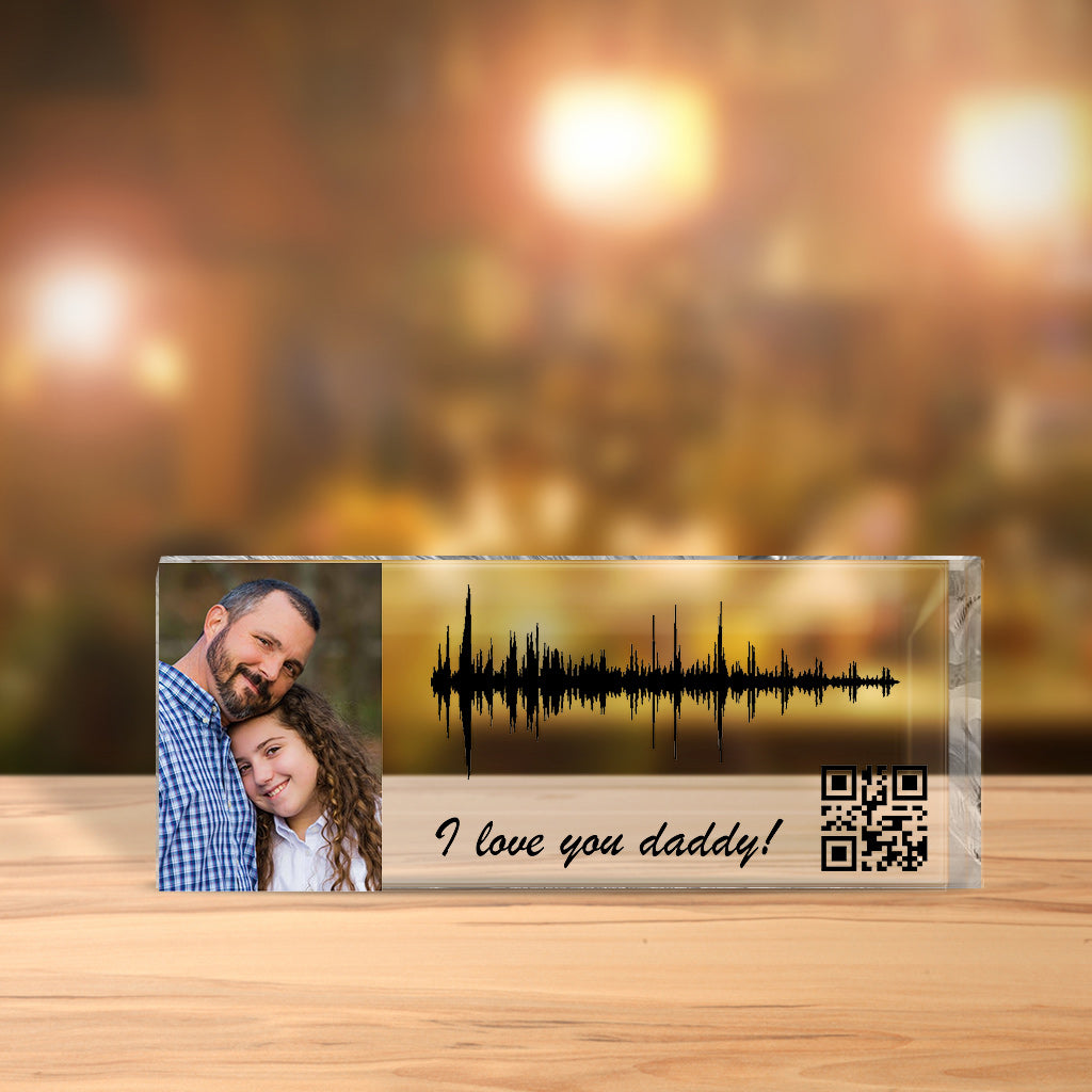 I Love You Daddy - gift for step dad - Personalized Custom Shaped Acrylic Plaque
