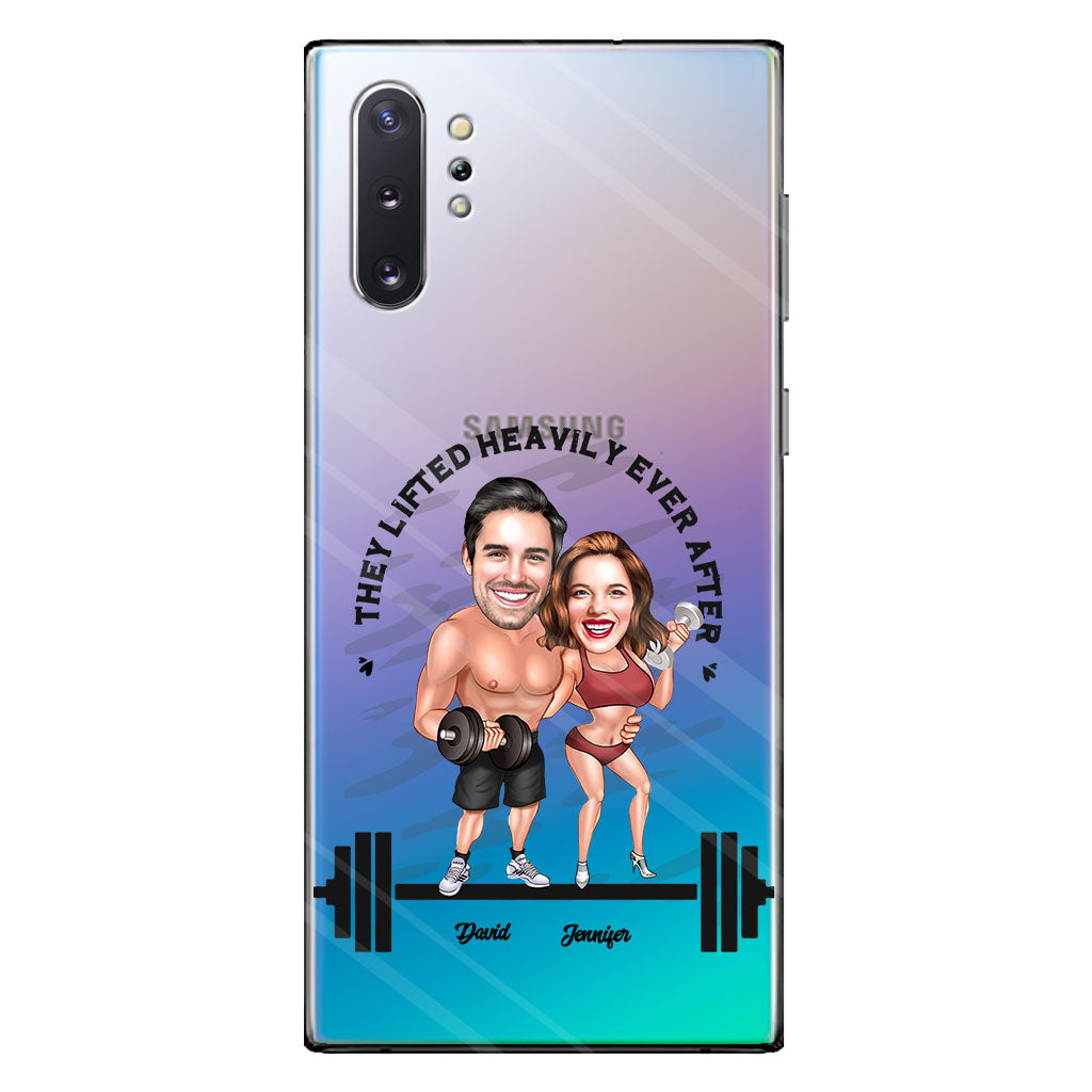 They Lifted Heavily Ever After - Personalized Fitness Clear Phone Case