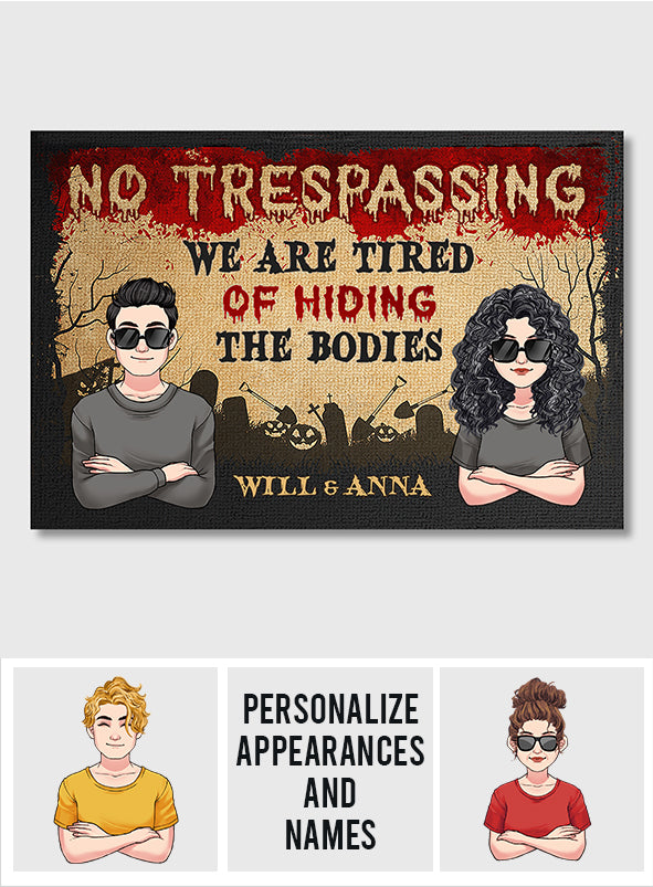 No Trespassing - Personalized Couple Doormat