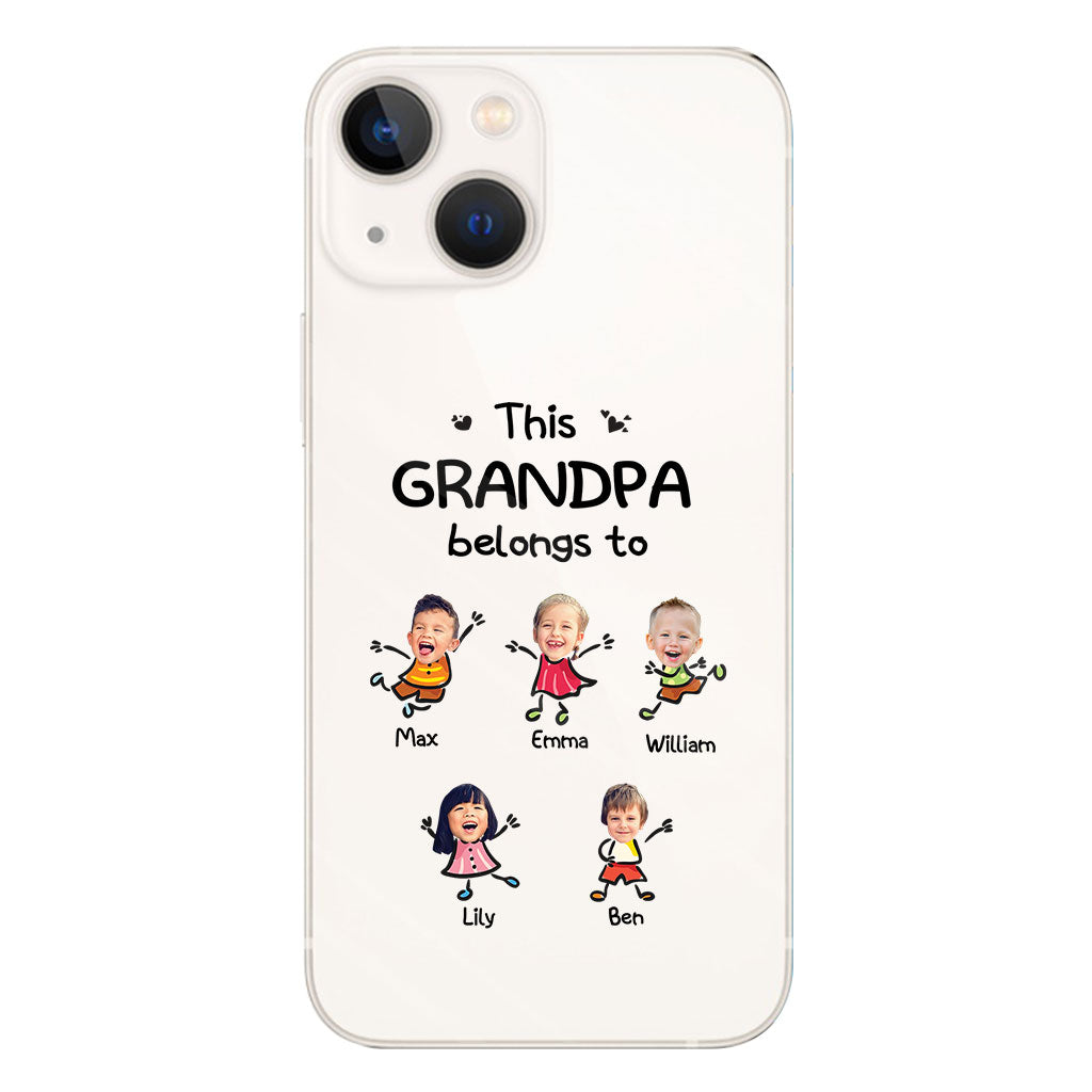 This Grandpa Belongs To - Personalized Grandpa Clear Phone Case