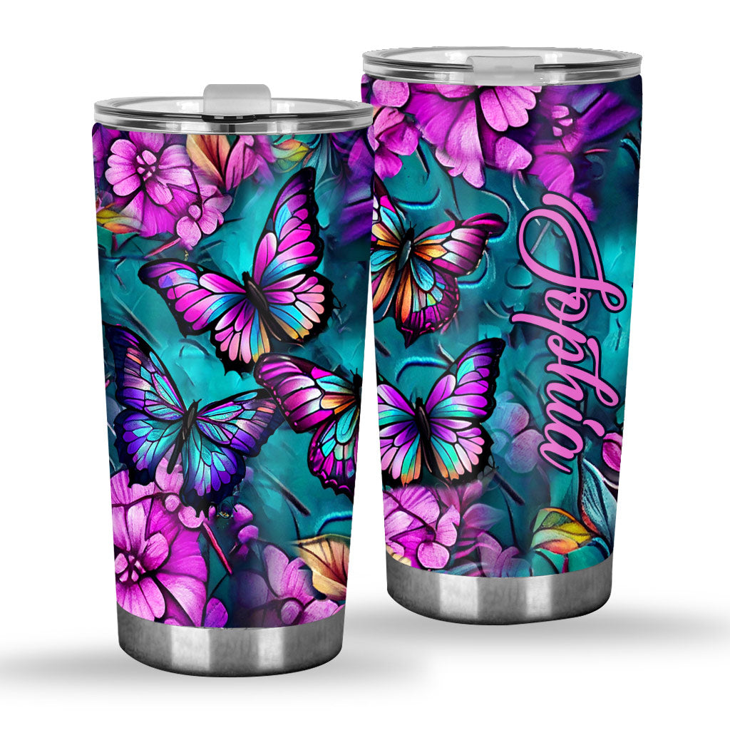 Beautiful Butterflies - Personalized Butterfly Tumbler