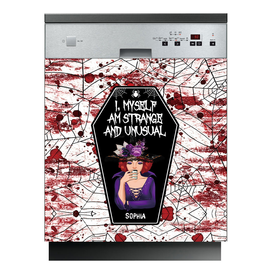 I Myself Am Strange and Unusual - Personalized Witch Dishwasher Cover