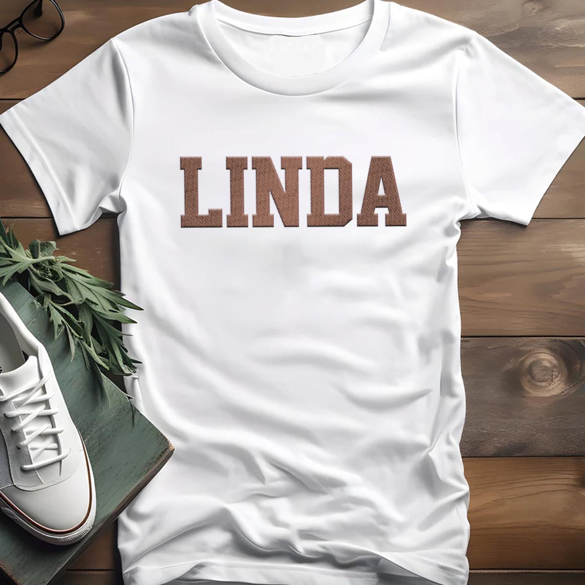 Custom Name - Personalized Aunt Embroidered T-shirt