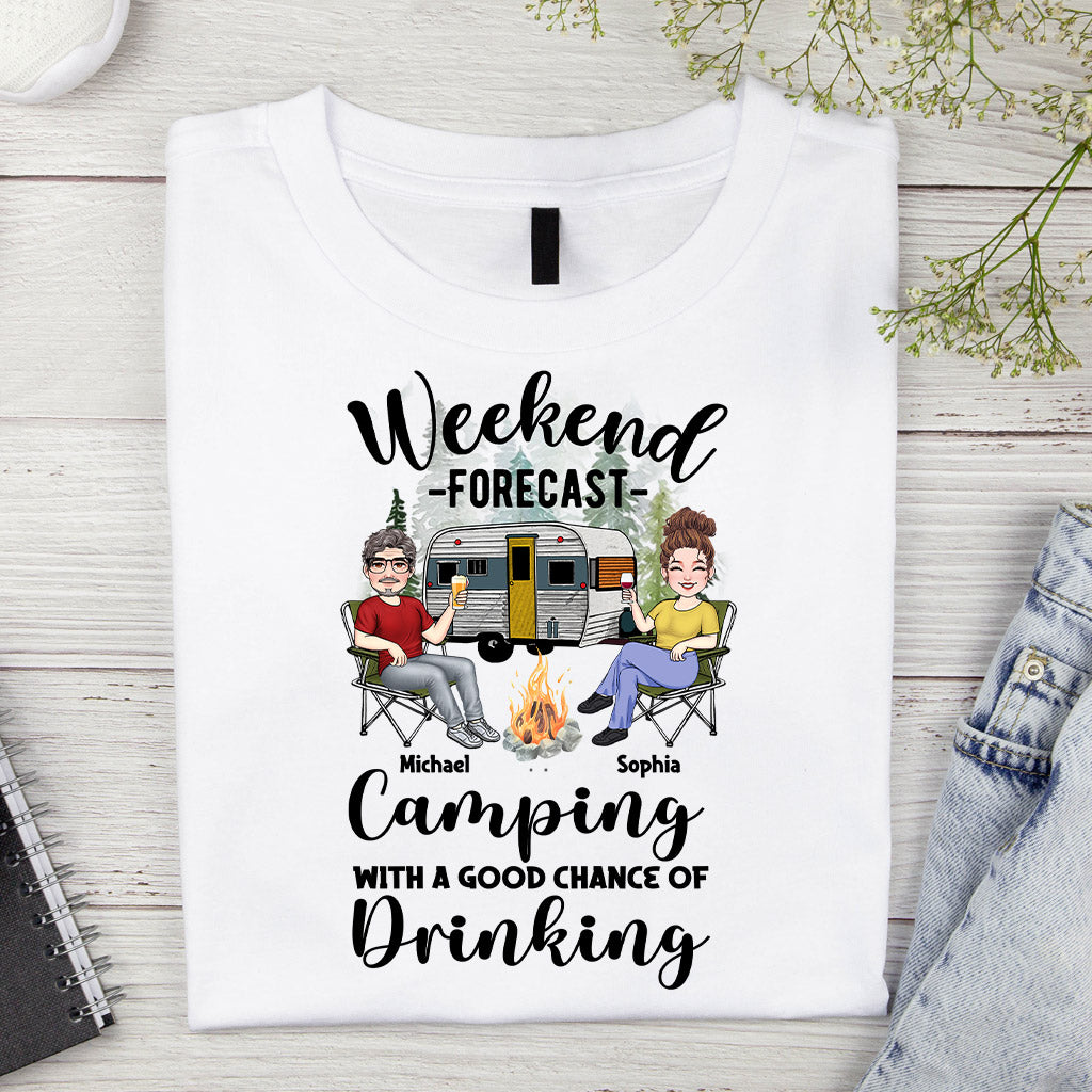 Weekend Forecast - Personalized Camping T-shirt And Hoodie