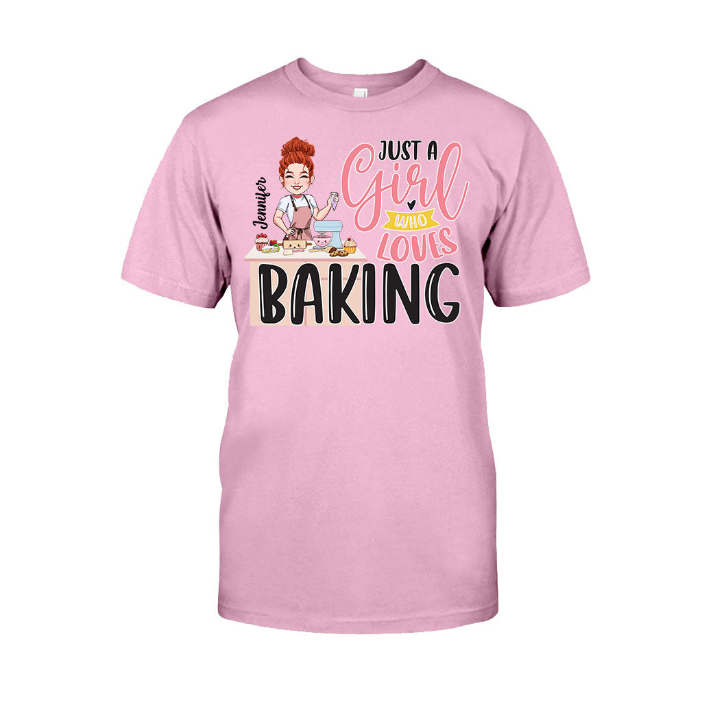 Just A Girl Who Loves Baking - Personalized Baking T-shirt and Hoodie