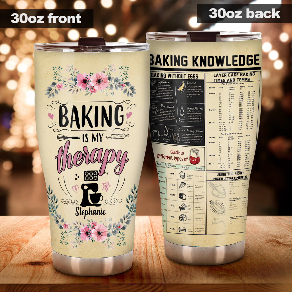 Baking Therapy - Personalized Baking Tumbler