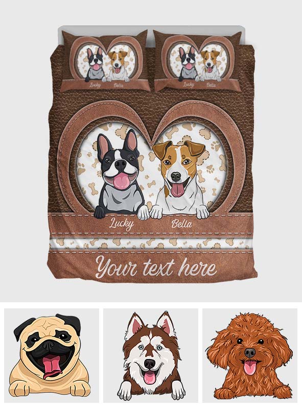 Dog Lovers - Personalized Dog Bedding Set