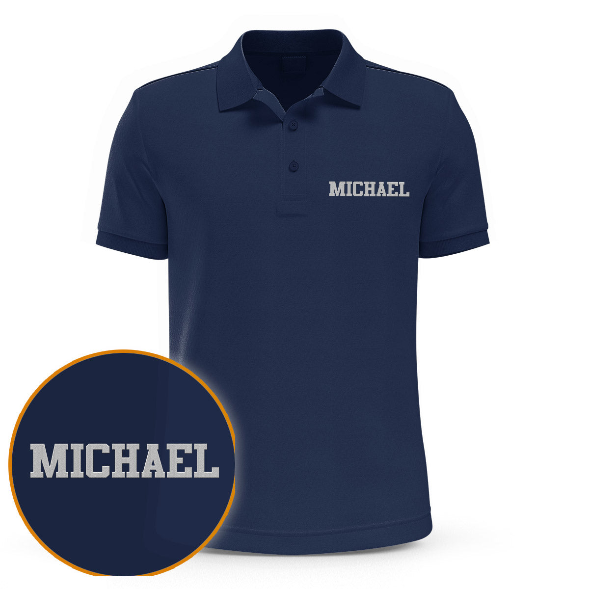 Custom Name - Personalized Step Dad Embroidered Polo Shirt